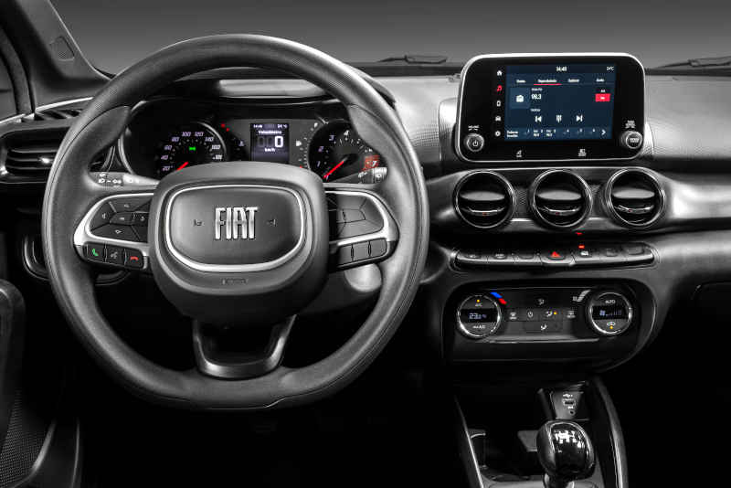Foto do painel do Fiat Argo Drive 2026