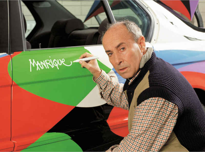 Enes Kucevic/BMW/Divulgação Foto de César Manrique pintando o BMW 730i