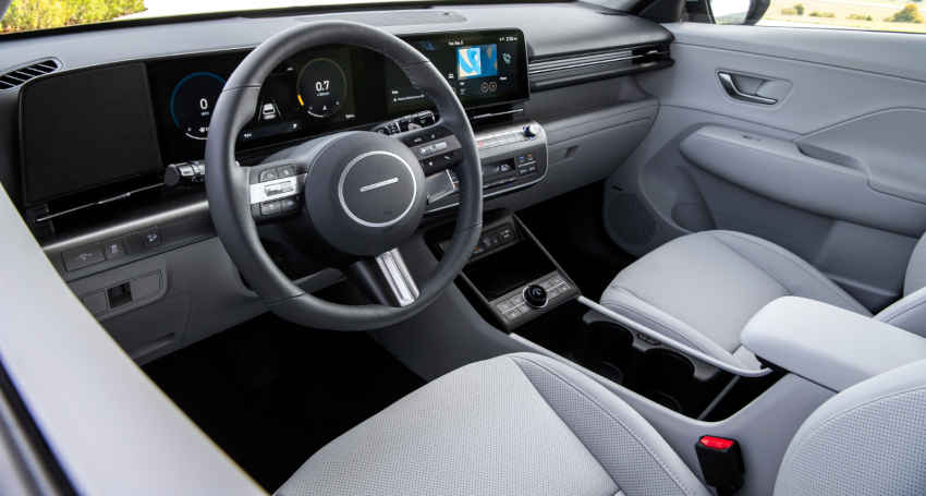 Hyundai/Divulgação Foto do painel do Hyundai Kona híbrido