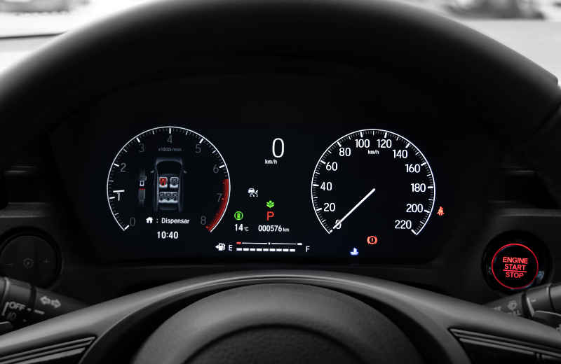 Honda/Divulgação Foto do quadro de instrumentos do Honda HR-V 2026