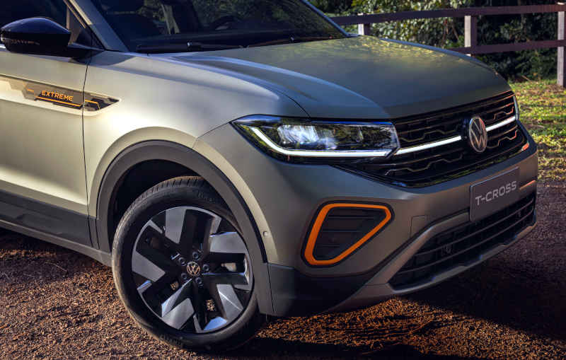 Volkswagen/Divulgação Foto da dianteira do Volkswagen T-Cross Extreme 2026