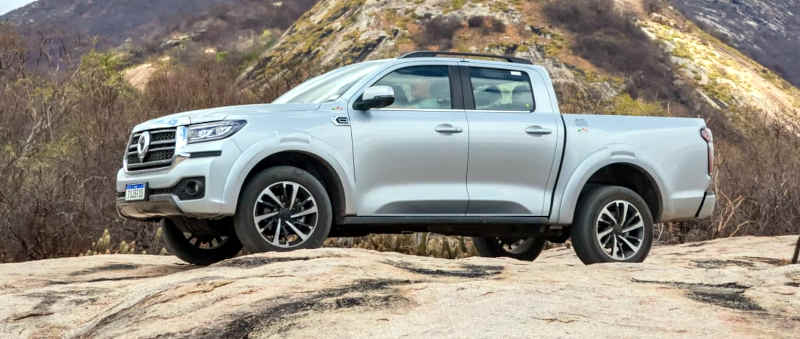 GWM/Divulgação Foto da lateral da picape GWM Poer P30