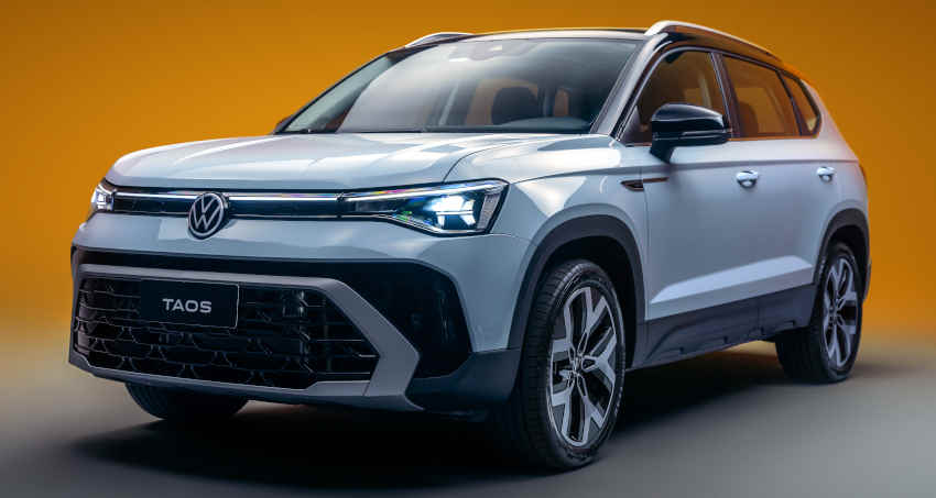 Volkswagen/Divulgação Foto da nova dianteira do Volkswagen Taos Highline 2026