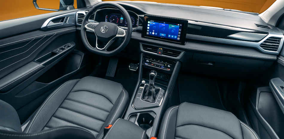 Volkswagen/Divulgação Foto do painel do Volkswagen Taos Highline 2026