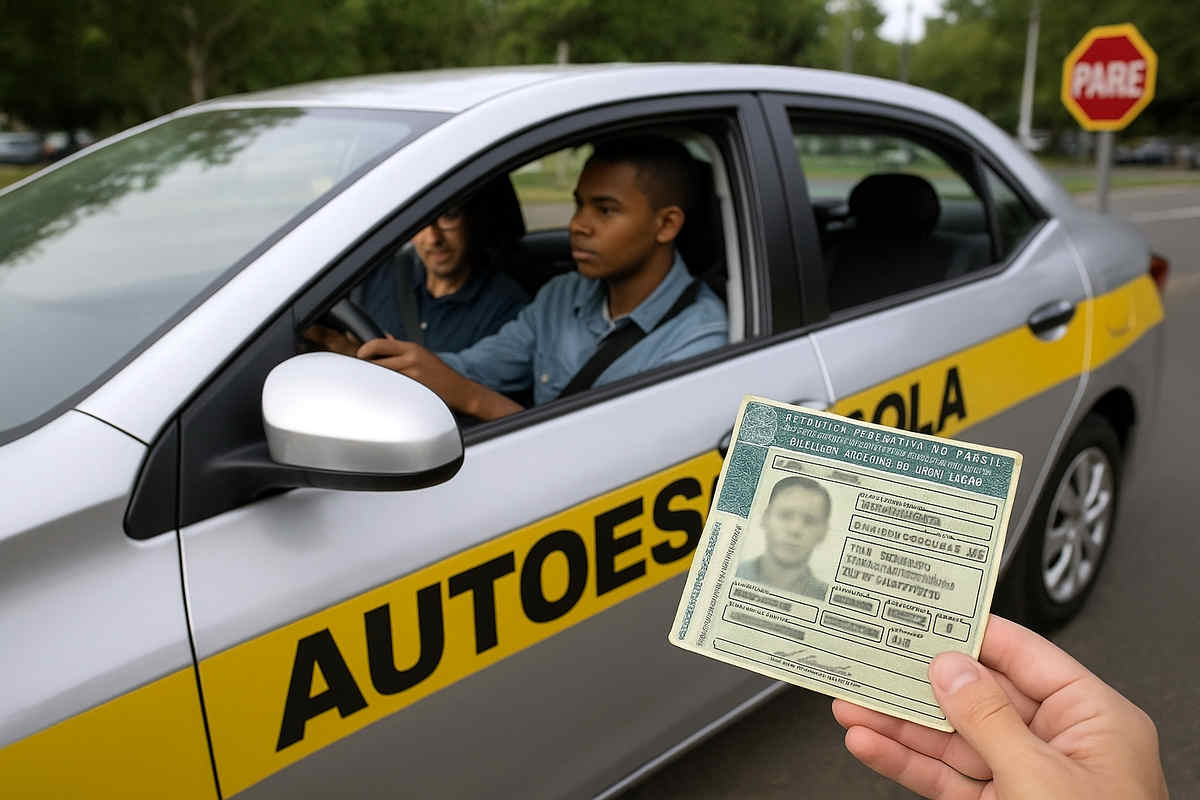 Imagem feita por IA enviada por Fernando Calmon em 20/03/2026 Imagem feita por IA de um teste de direção no Brasil