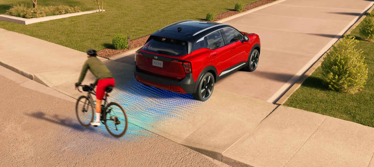 Nissan/Divulgação Arte de um dos sistemas de segurança de trânsito do Nissan Kicks