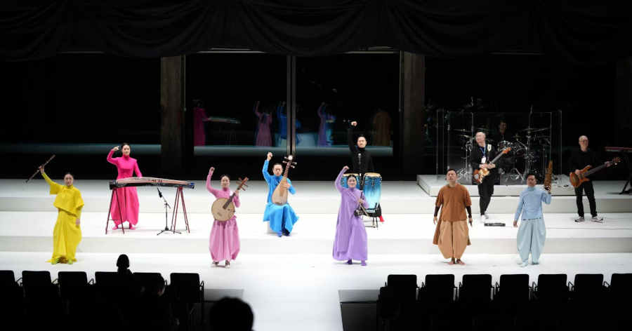 GWM/Divulgação Foto mostra as cores durante a apresentação da Orquestra Chinesa de Xangai no Brasil