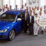 Foto da celebração de 1 milhão de Q5 produzidos na fábrica da Audi na Alemanha