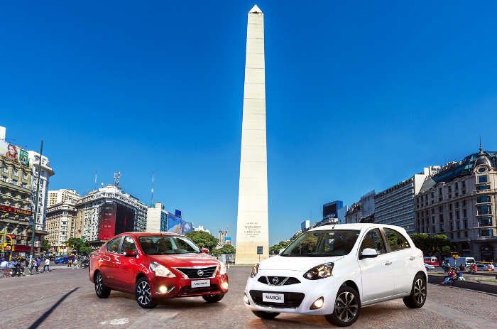 Nissan March e Versa, fabricados em Resende (RJ), no Brasil, tem exportação para Argentina