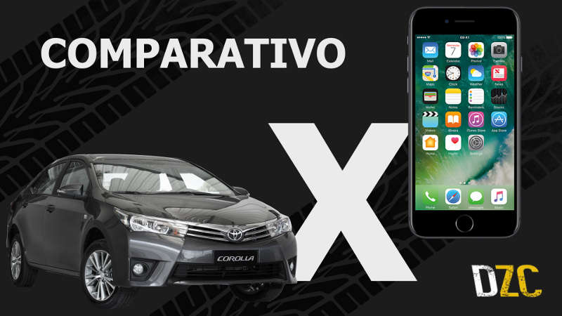Comparativo ou Duelo entre Apple iPhone e Toyota Corolla