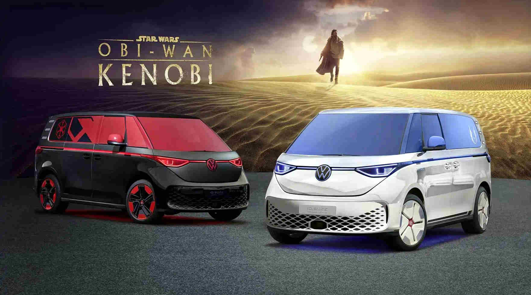 Foto de capa que mostra a série Obi-Wan Kenobi e o novo Volkswagen ID Buzz