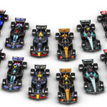 Foto dos modelos Formula 1 e Hot Wheels