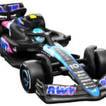 Foto da dianteira do Hot Wheel da escuderia Alpine da Formula 1