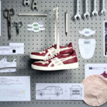 Foto do tênis Asics Japan S Airbag na oficina da Toyota