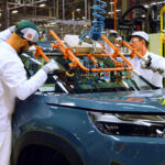 Foto da fábrica da Honda em Sumaré produzindo o WR-V