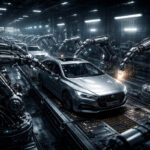 Arte feita por IA da Fábrica escura de veículos