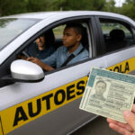 Imagem feita por IA de um teste de direção no Brasil