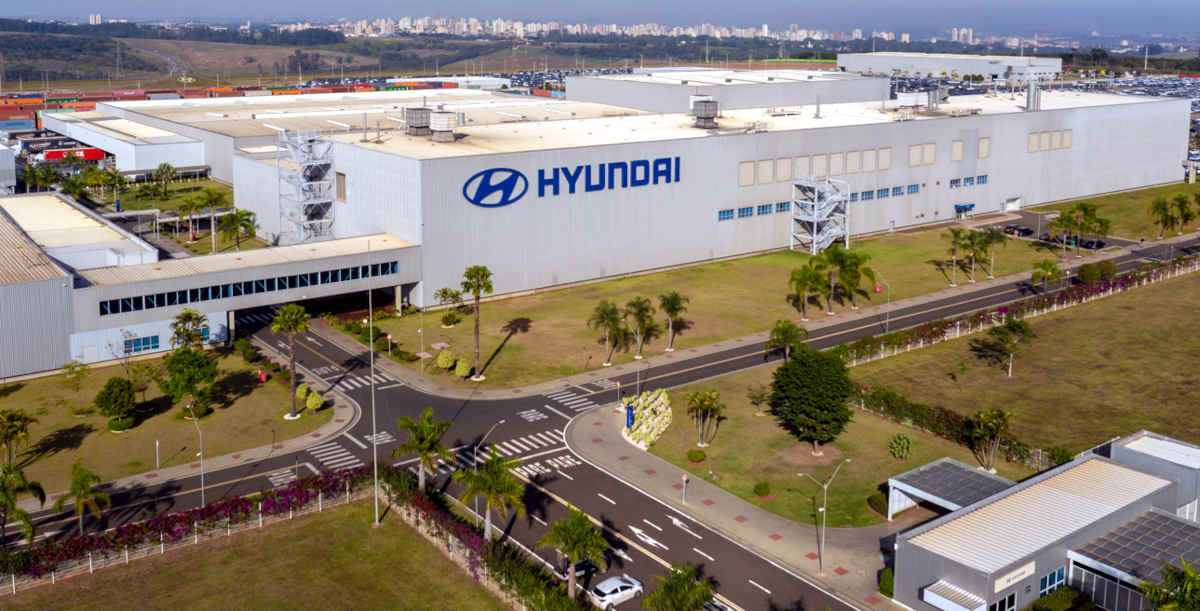 Foto da fábrica da Hyundai em Piracicaba (SP)