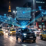 Imagem gerada por IA do uso de Internet das Coisas no setor automotivo